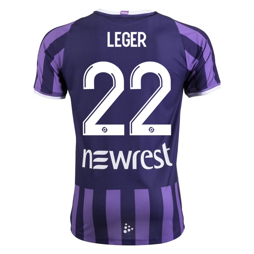 Kinder Christelle Léger #22 Lila Auswärtstrikot Trikot 2023/24 T-Shirt Österreich