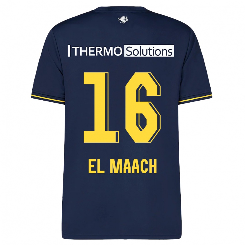 Kinder Issam El Maach #16 Marine Auswärtstrikot Trikot 2023/24 T-Shirt Österreich