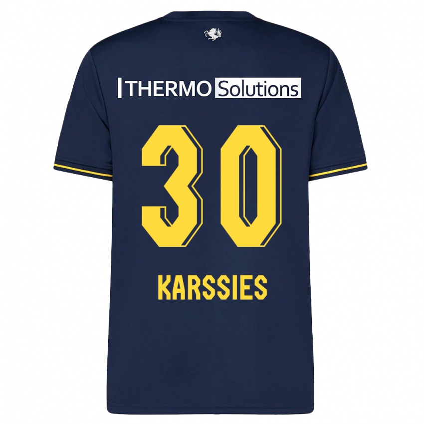 Kinder Sam Karssies #30 Marine Auswärtstrikot Trikot 2023/24 T-Shirt Österreich