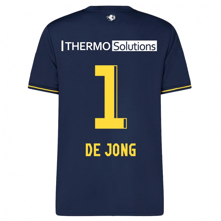 Kinder Daniëlle De Jong #1 Marine Auswärtstrikot Trikot 2023/24 T-Shirt Österreich