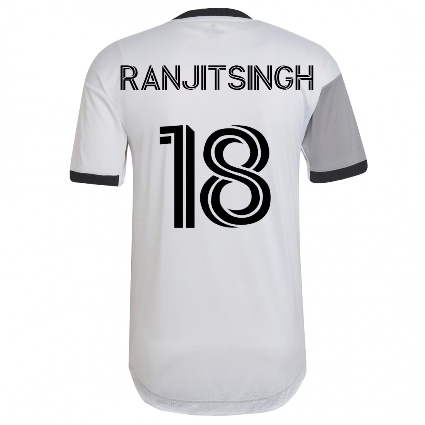 Kinder Greg Ranjitsingh #18 Weiß Auswärtstrikot Trikot 2023/24 T-Shirt Österreich