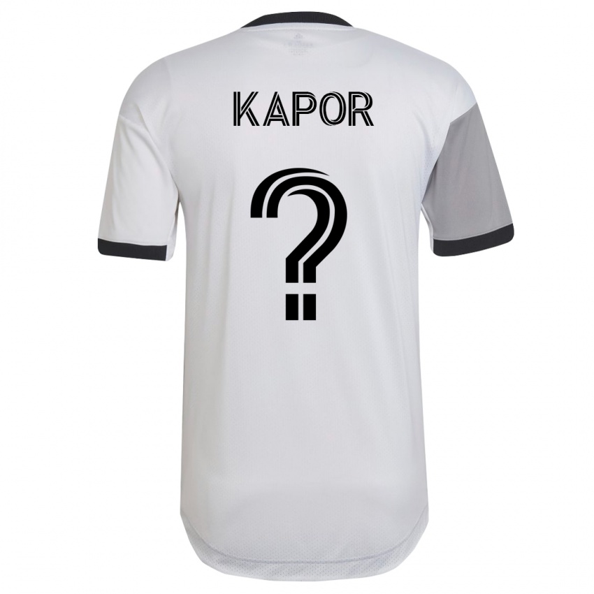 Kinder Stefan Kapor #0 Weiß Auswärtstrikot Trikot 2023/24 T-Shirt Österreich