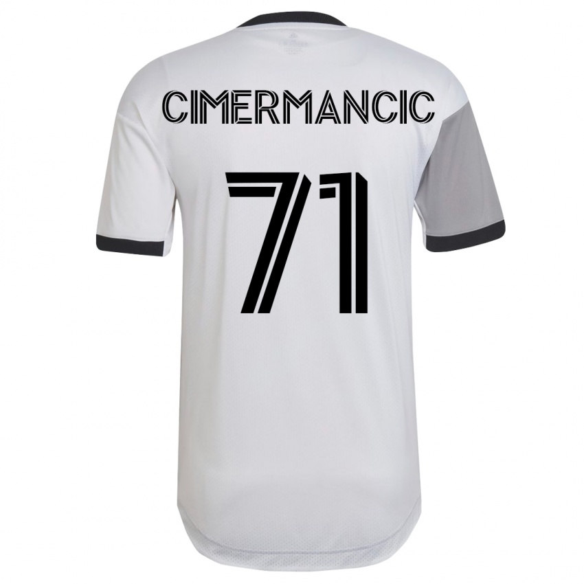 Kinder Markus Cimermancic #71 Weiß Auswärtstrikot Trikot 2023/24 T-Shirt Österreich