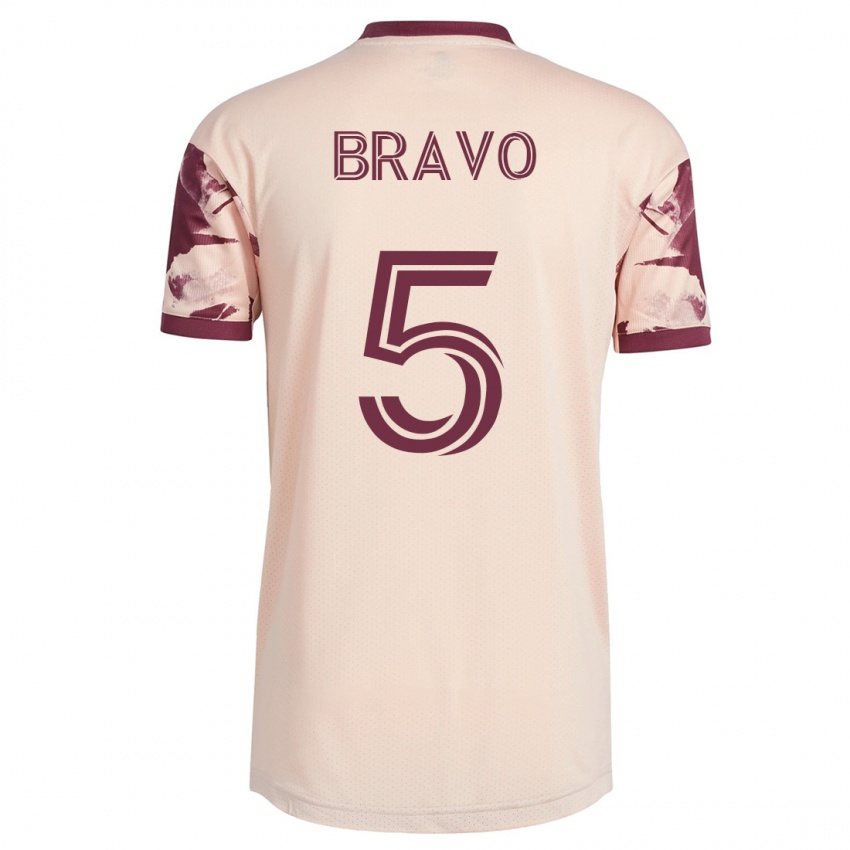 Kinder Claudio Bravo #5 Cremefarben Auswärtstrikot Trikot 2023/24 T-Shirt Österreich