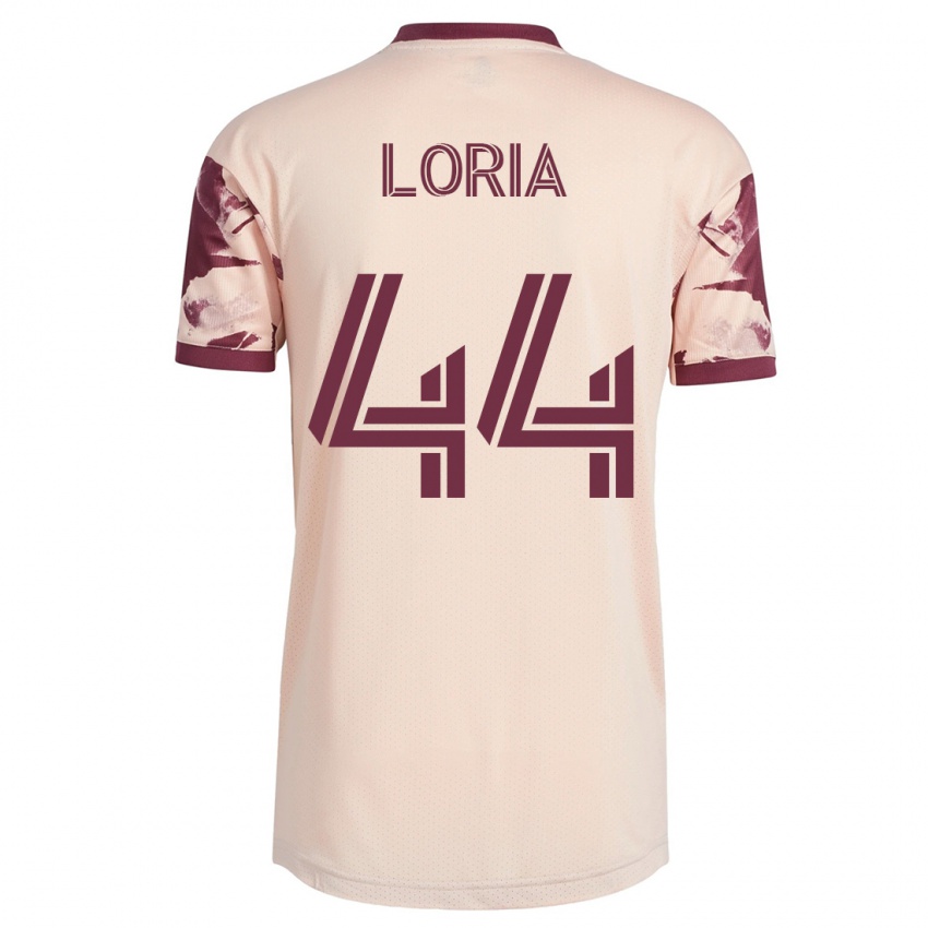 Kinder Marvin Loría #44 Cremefarben Auswärtstrikot Trikot 2023/24 T-Shirt Österreich