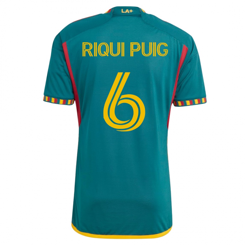 Kinder Riqui Puig #6 Grün Auswärtstrikot Trikot 2023/24 T-Shirt Österreich