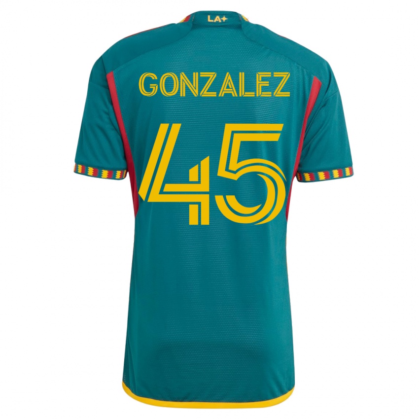 Kinder Adrián González #45 Grün Auswärtstrikot Trikot 2023/24 T-Shirt Österreich