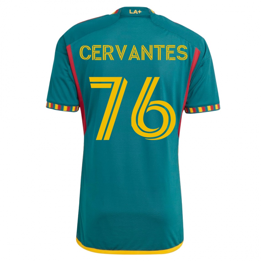 Kinder Aaron Cervantes #76 Grün Auswärtstrikot Trikot 2023/24 T-Shirt Österreich