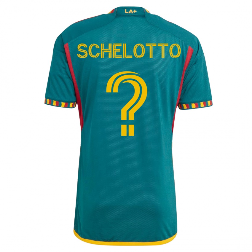 Kinder Nicolas Barros Schelotto #0 Grün Auswärtstrikot Trikot 2023/24 T-Shirt Österreich