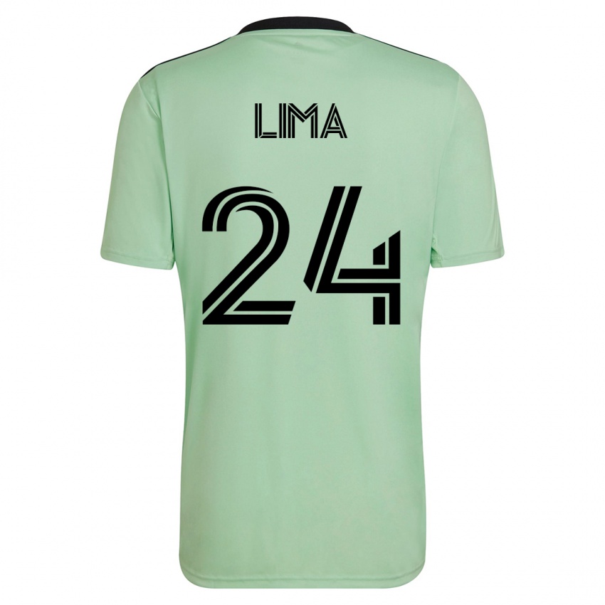Kinder Nick Lima #24 Hellgrün Auswärtstrikot Trikot 2023/24 T-Shirt Österreich