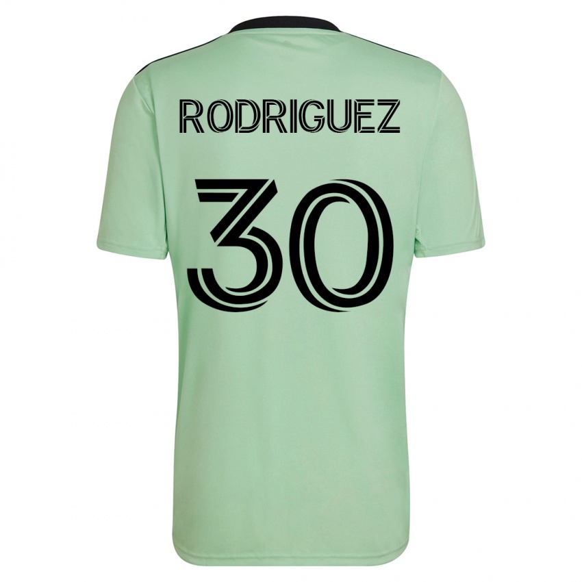 Kinder Memo Rodríguez #30 Hellgrün Auswärtstrikot Trikot 2023/24 T-Shirt Österreich