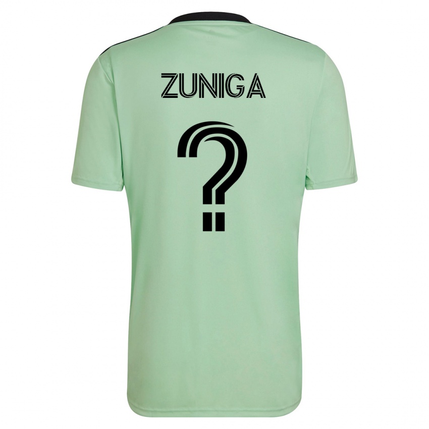 Kinder Abner Zuñiga #0 Hellgrün Auswärtstrikot Trikot 2023/24 T-Shirt Österreich