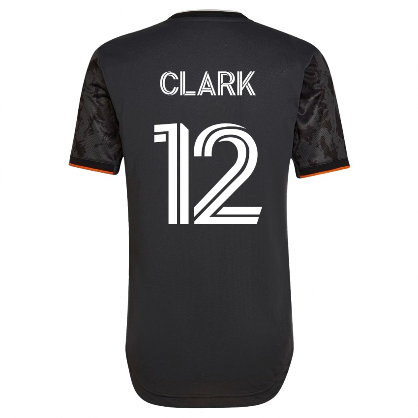 Kinder Steve Clark #12 Schwarz Auswärtstrikot Trikot 2023/24 T-Shirt Österreich