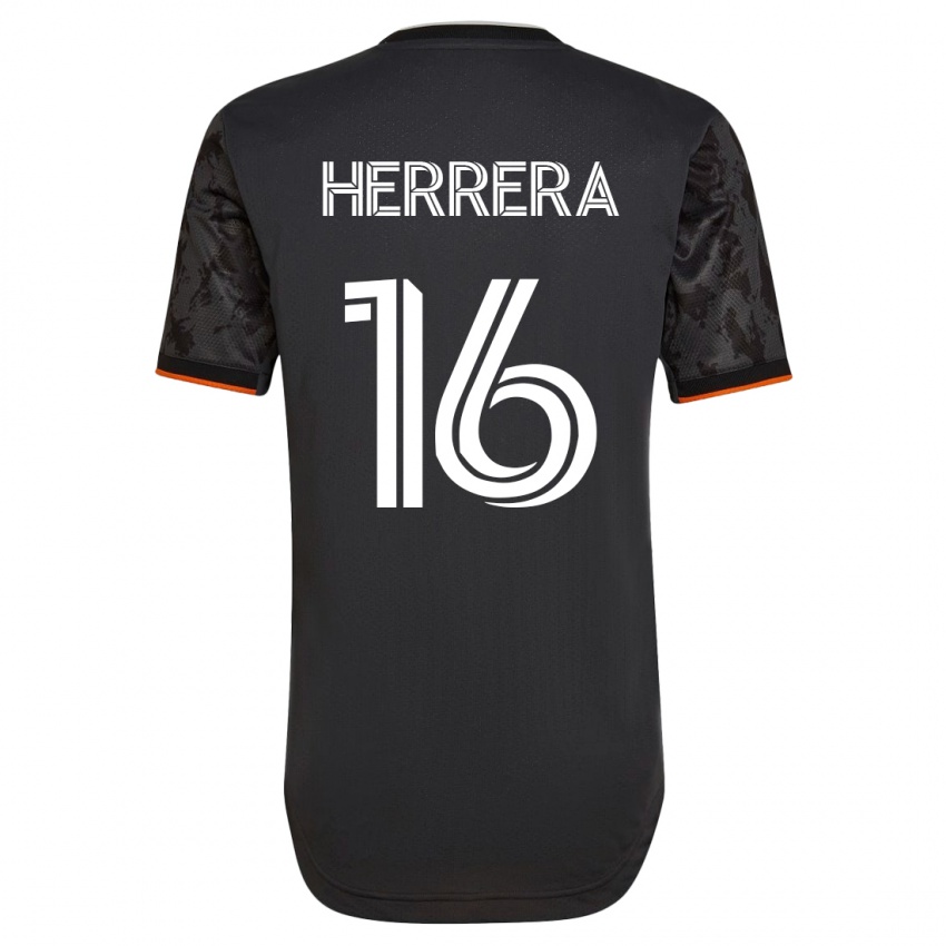 Kinder Hector Herrera #16 Schwarz Auswärtstrikot Trikot 2023/24 T-Shirt Österreich