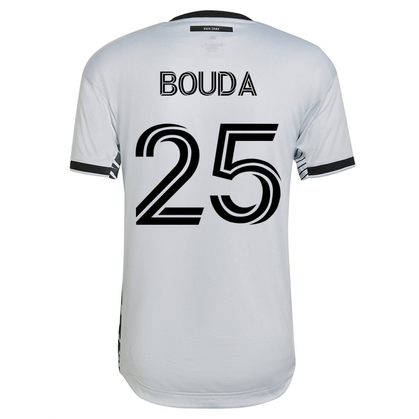 Kinder Ousseni Bouda #25 Weiß Auswärtstrikot Trikot 2023/24 T-Shirt Österreich