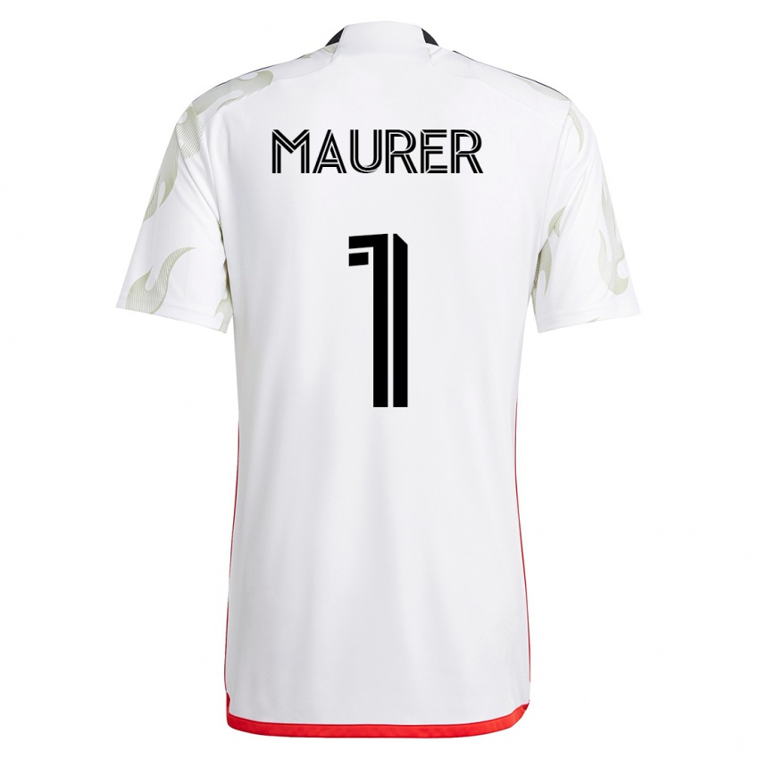 Kinder Jimmy Maurer #1 Weiß Auswärtstrikot Trikot 2023/24 T-Shirt Österreich