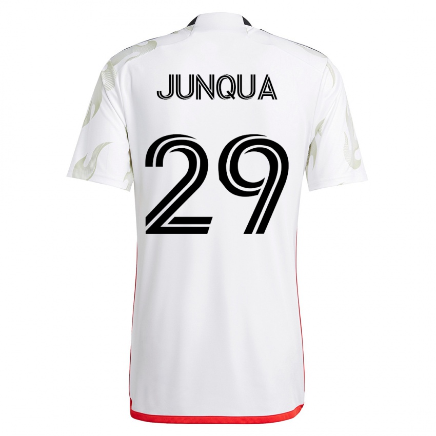 Kinder Sam Junqua #29 Weiß Auswärtstrikot Trikot 2023/24 T-Shirt Österreich