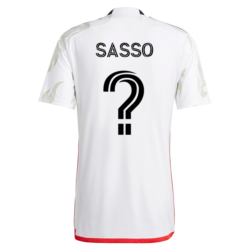 Kinder Gino Sasso #0 Weiß Auswärtstrikot Trikot 2023/24 T-Shirt Österreich