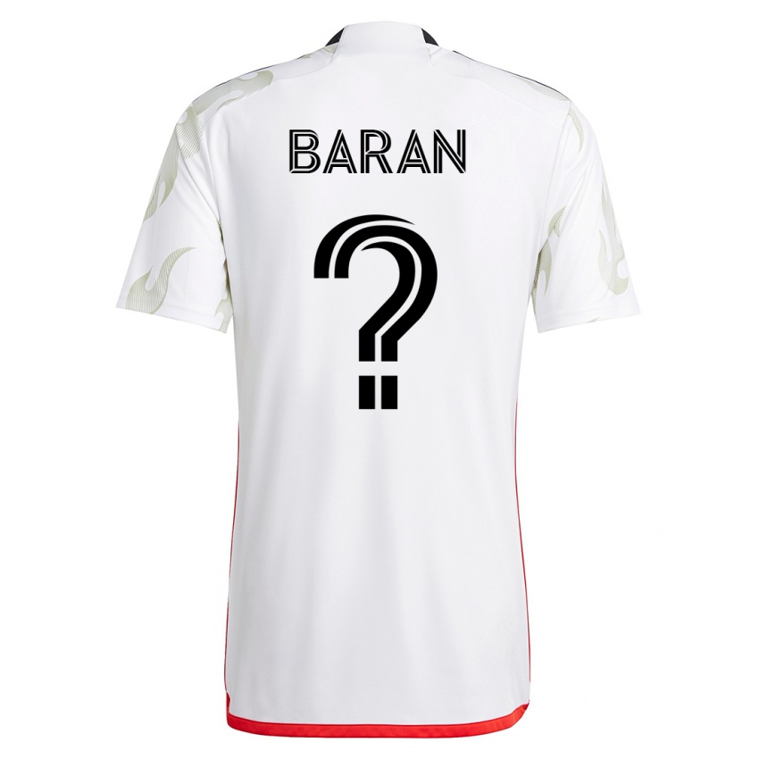 Kinder Daniel Baran #0 Weiß Auswärtstrikot Trikot 2023/24 T-Shirt Österreich