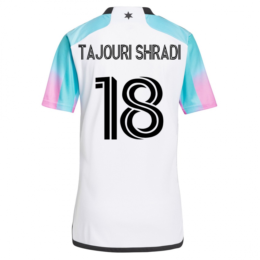 Kinder Ismael Tajouri-Shradi #18 Weiß Auswärtstrikot Trikot 2023/24 T-Shirt Österreich