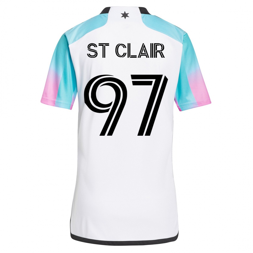 Kinder Dayne St. Clair #97 Weiß Auswärtstrikot Trikot 2023/24 T-Shirt Österreich