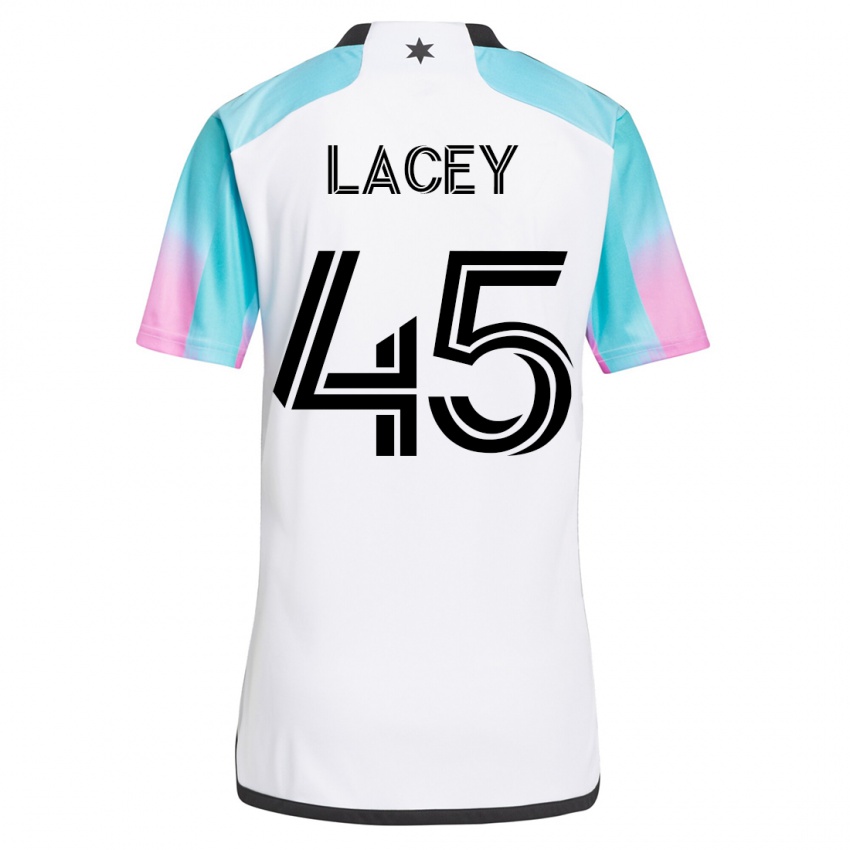 Kinder Kameron Lacey #45 Weiß Auswärtstrikot Trikot 2023/24 T-Shirt Österreich