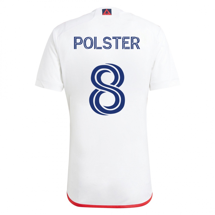 Kinder Matt Polster #8 Weiß Rot Auswärtstrikot Trikot 2023/24 T-Shirt Österreich