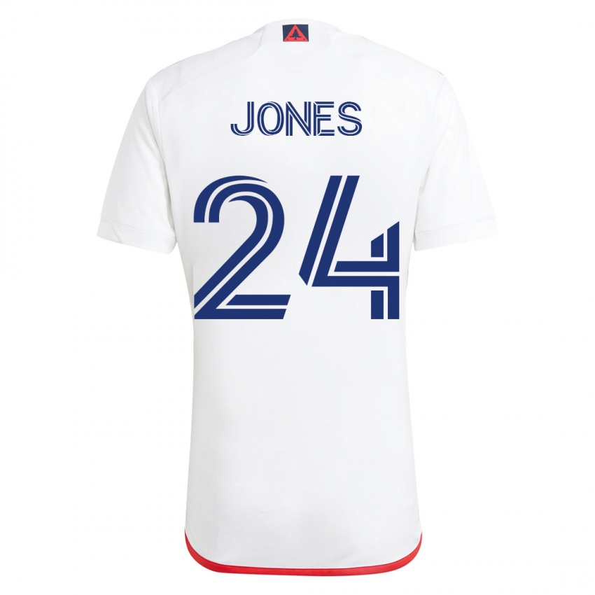 Kinder Dejuan Jones #24 Weiß Rot Auswärtstrikot Trikot 2023/24 T-Shirt Österreich