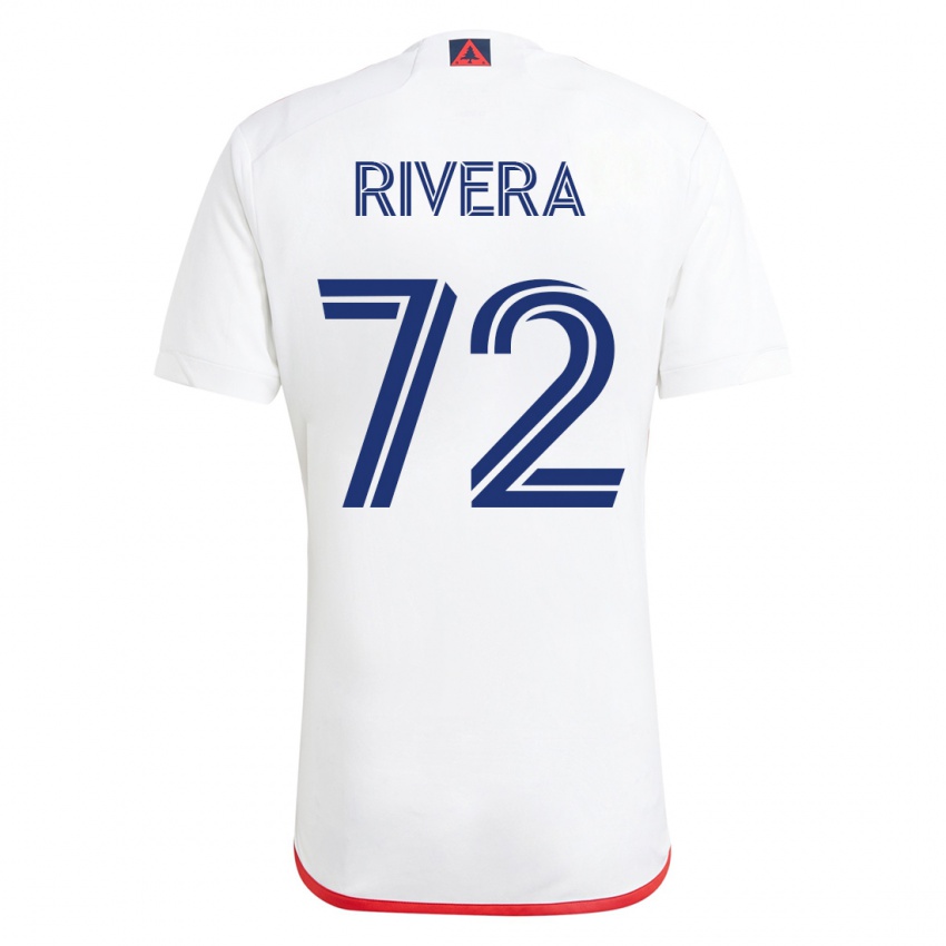 Kinder Damián Rivera #72 Weiß Rot Auswärtstrikot Trikot 2023/24 T-Shirt Österreich