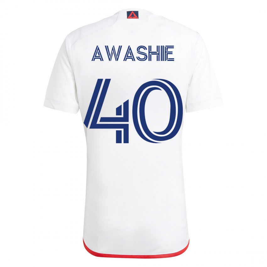 Kinder Ben Awashie #40 Weiß Rot Auswärtstrikot Trikot 2023/24 T-Shirt Österreich