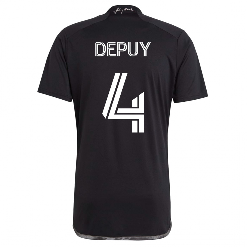 Kinder Nick Depuy #4 Schwarz Auswärtstrikot Trikot 2023/24 T-Shirt Österreich