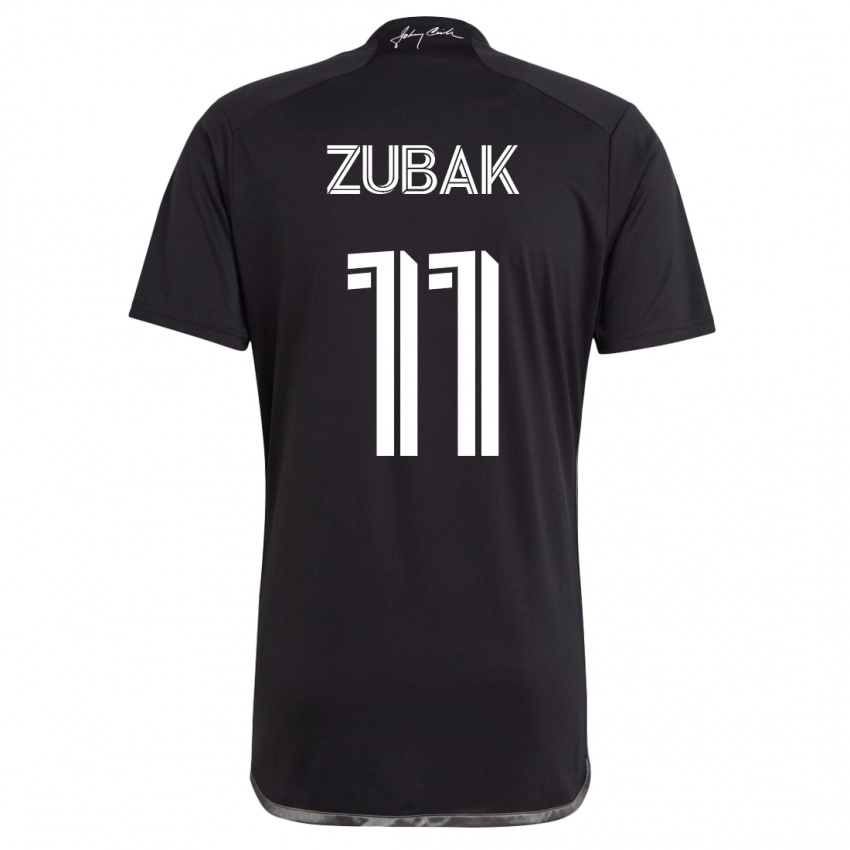 Kinder Ethan Zubak #11 Schwarz Auswärtstrikot Trikot 2023/24 T-Shirt Österreich