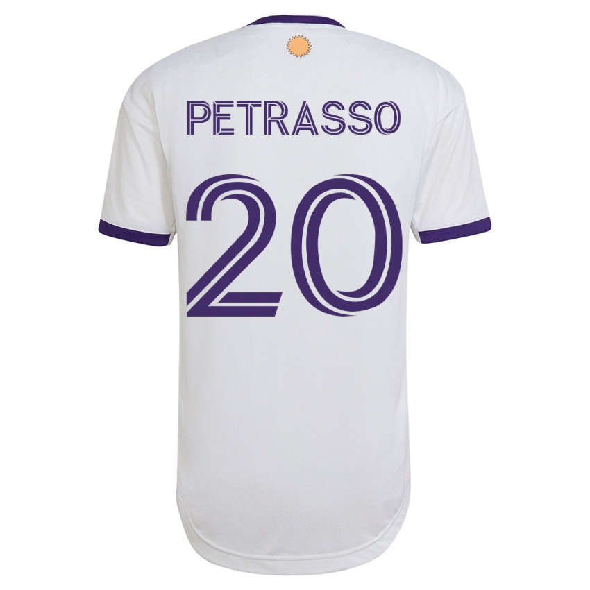 Kinder Luca Petrasso #20 Weiß Auswärtstrikot Trikot 2023/24 T-Shirt Österreich