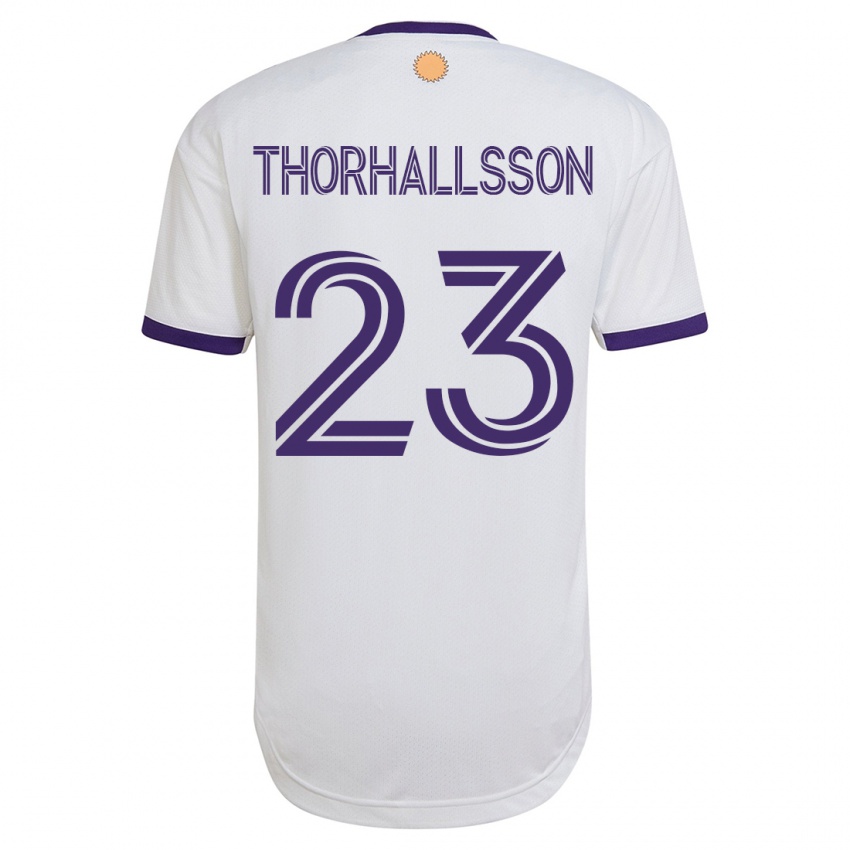 Kinder Dagur Dan Thórhallsson #23 Weiß Auswärtstrikot Trikot 2023/24 T-Shirt Österreich