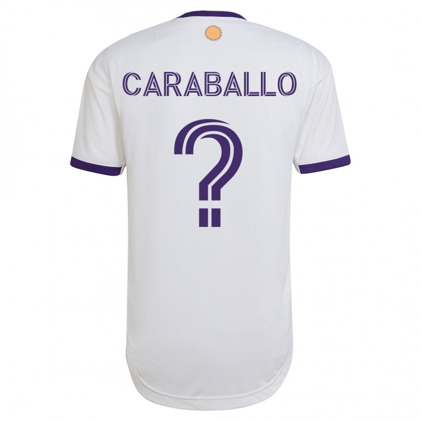 Kinder Gustavo Caraballo #0 Weiß Auswärtstrikot Trikot 2023/24 T-Shirt Österreich