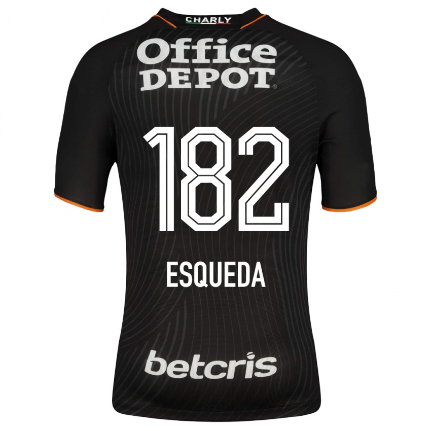 Kinder Diego Esqueda #182 Schwarz Auswärtstrikot Trikot 2023/24 T-Shirt Österreich