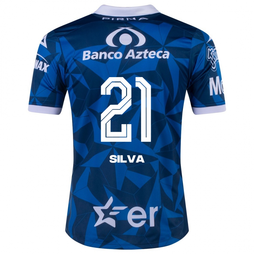 Kinder Gastón Silva #21 Blau Auswärtstrikot Trikot 2023/24 T-Shirt Österreich