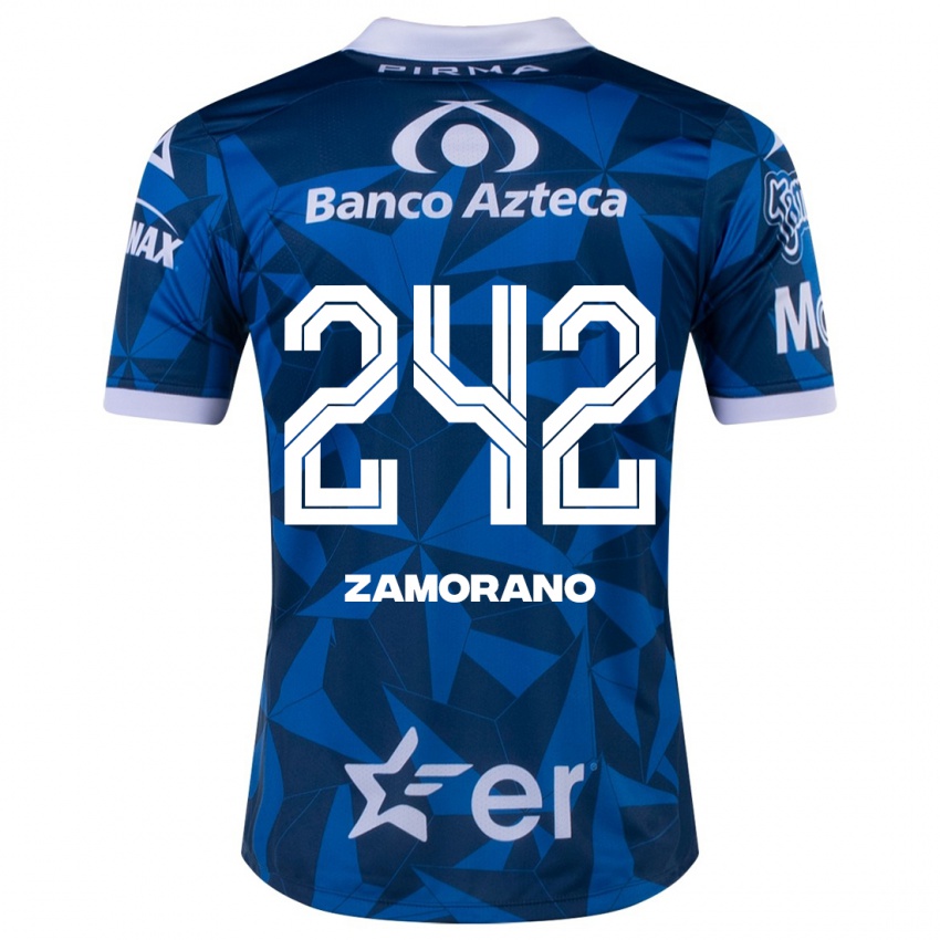 Kinder Leonardo Zamorano #242 Blau Auswärtstrikot Trikot 2023/24 T-Shirt Österreich