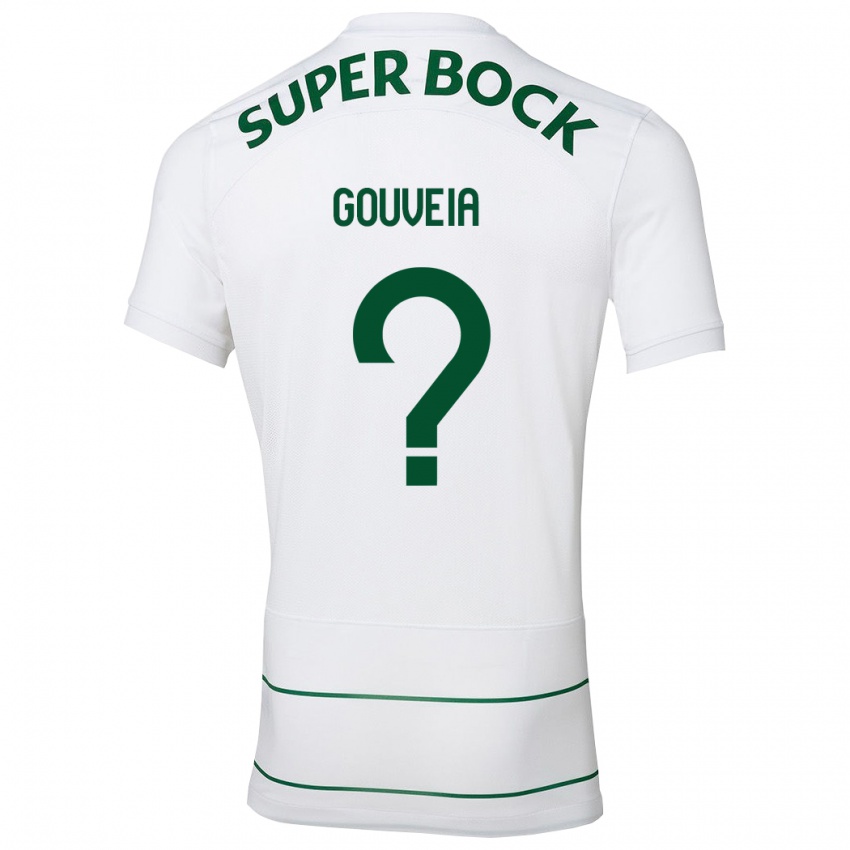Kinder Miguel Gouveia #0 Weiß Auswärtstrikot Trikot 2023/24 T-Shirt Österreich