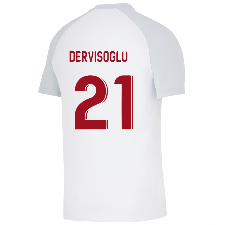 Kinder Halil Dervişoğlu #21 Weiß Auswärtstrikot Trikot 2023/24 T-Shirt Österreich