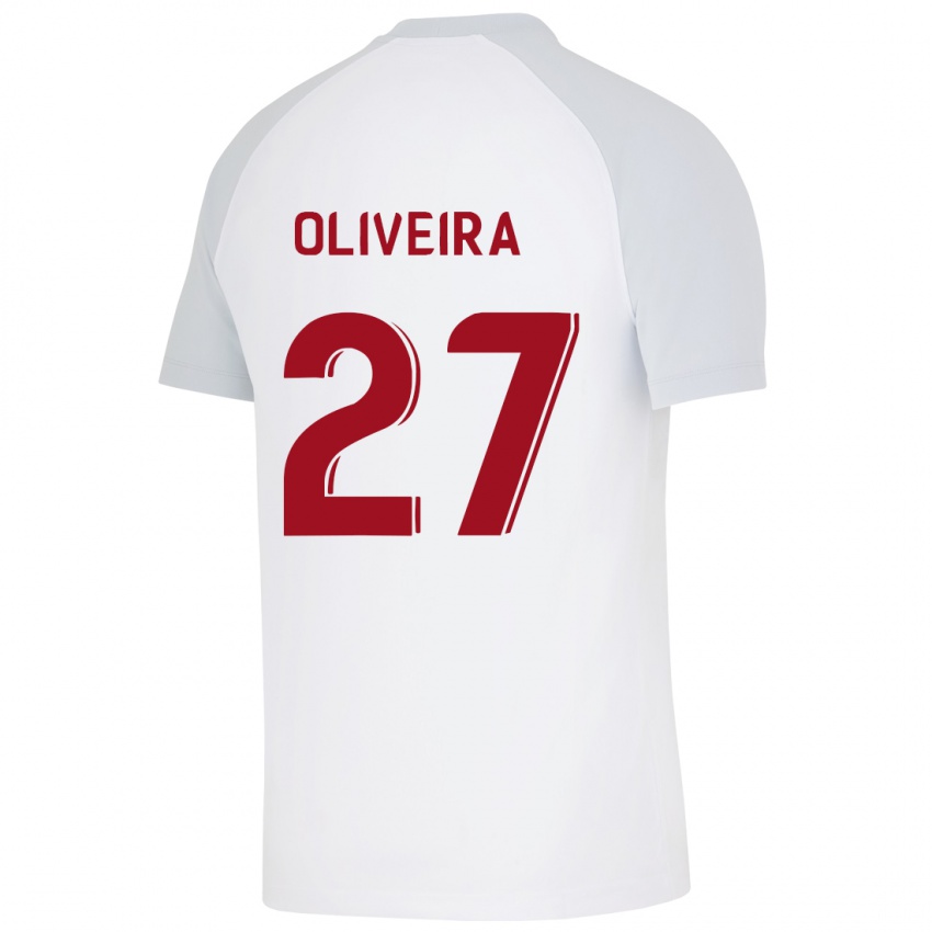 Kinder Sergio Oliveira #27 Weiß Auswärtstrikot Trikot 2023/24 T-Shirt Österreich