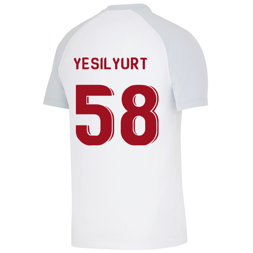 Kinder Ali Yeşilyurt #58 Weiß Auswärtstrikot Trikot 2023/24 T-Shirt Österreich