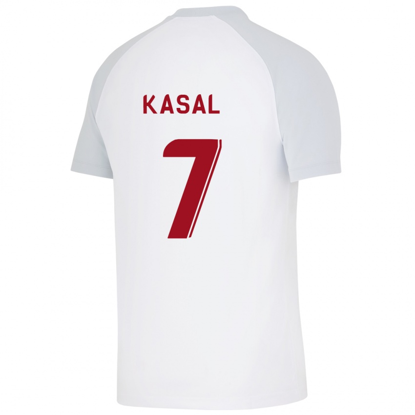 Kinder Yasin Kasal #7 Weiß Auswärtstrikot Trikot 2023/24 T-Shirt Österreich