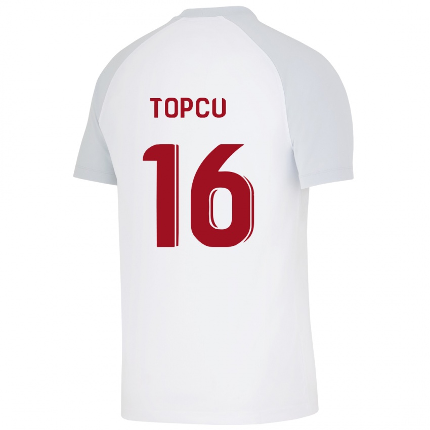 Kinder Ebru Topçu #16 Weiß Auswärtstrikot Trikot 2023/24 T-Shirt Österreich