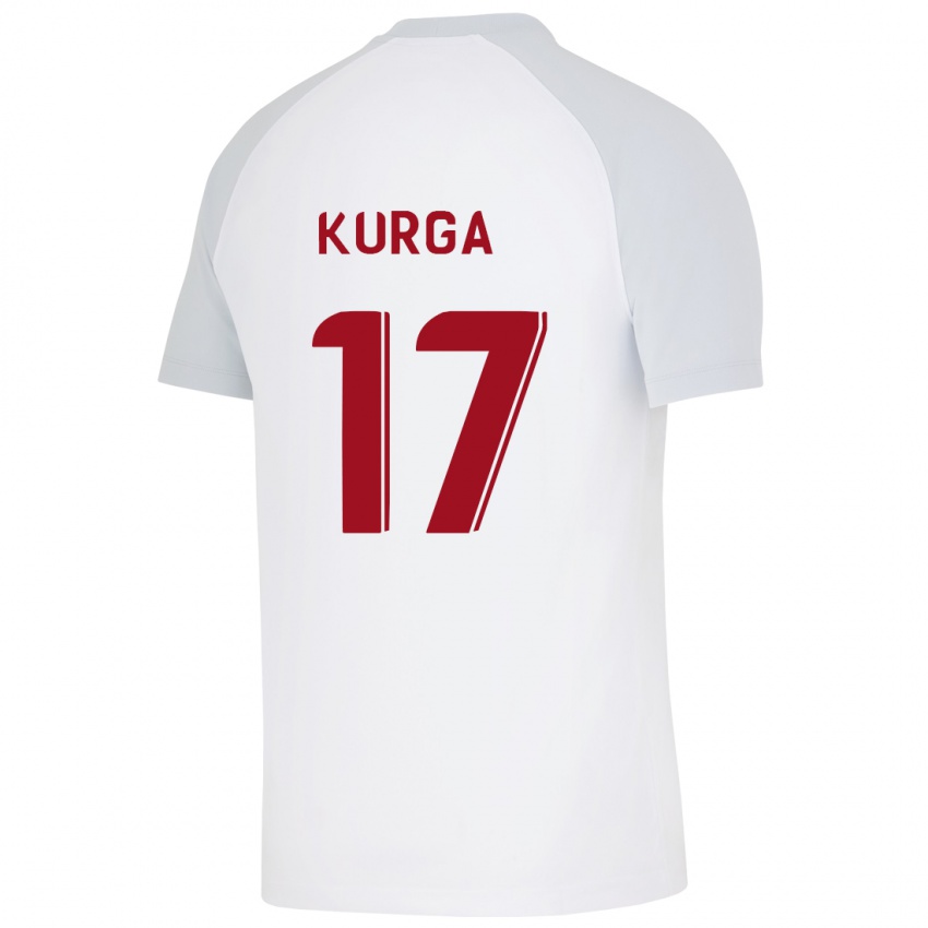 Kinder Handan Kurğa #17 Weiß Auswärtstrikot Trikot 2023/24 T-Shirt Österreich