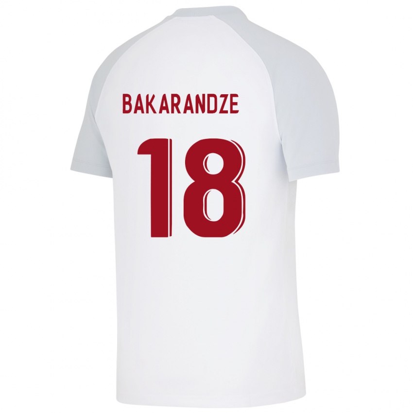 Kinder Kristina Bakarandze #18 Weiß Auswärtstrikot Trikot 2023/24 T-Shirt Österreich