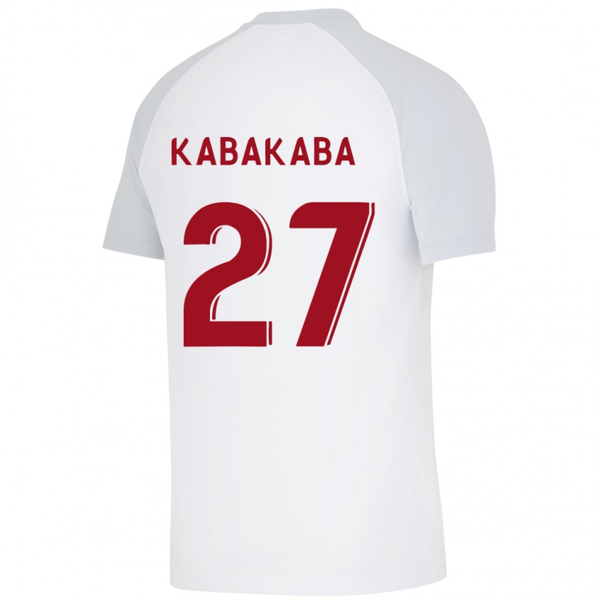 Kinder Naomie Kabakaba #27 Weiß Auswärtstrikot Trikot 2023/24 T-Shirt Österreich