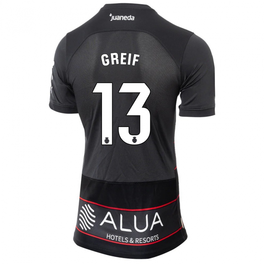 Kinder Dominik Greif #13 Schwarz Auswärtstrikot Trikot 2023/24 T-Shirt Österreich