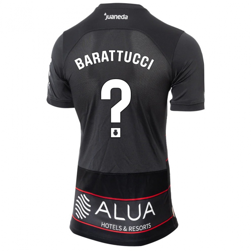 Kinder Nicolás Barattucci #0 Schwarz Auswärtstrikot Trikot 2023/24 T-Shirt Österreich