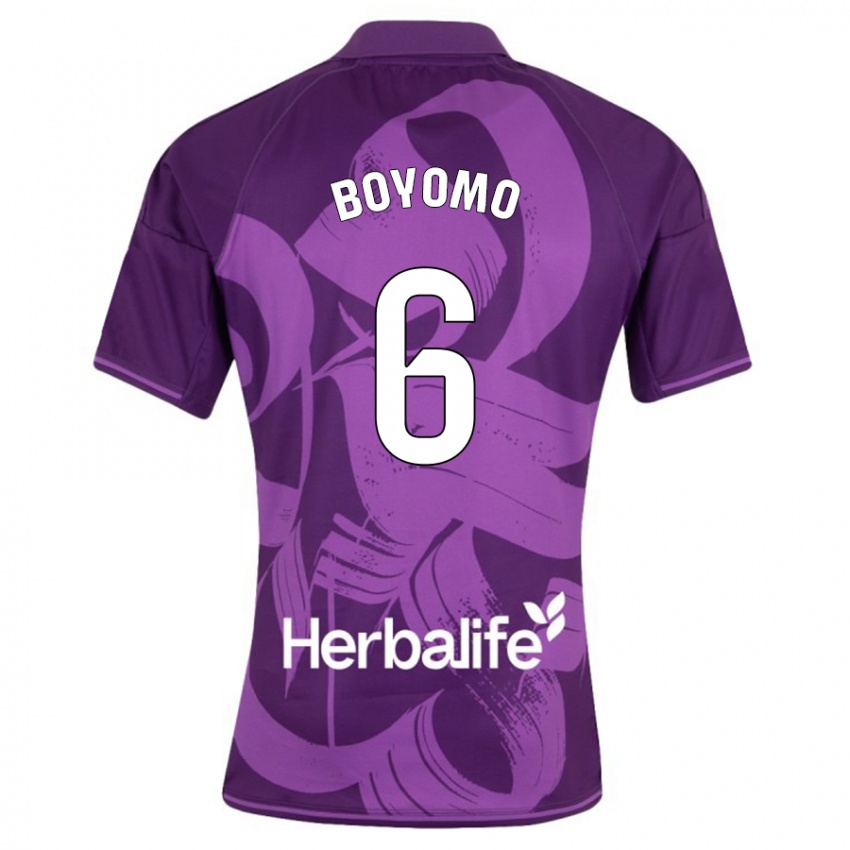 Kinder Enzo Boyomo #6 Violett Auswärtstrikot Trikot 2023/24 T-Shirt Österreich